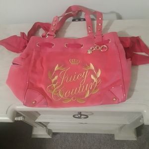 Pink velor Juicy Couture handbag